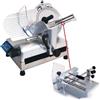 Ristoattrezzature Modello: 11106026014149,Affettatrice per salumi automatica sistema a cinghie professionale affilatoio fisso lama cromata Ø 300 mm 0.23 kW