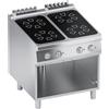Ristoattrezzature Modello: 106330182722,Cucina elettrica a induzione 4 piastre con vano aperto 28 kW 80x90x85h cm