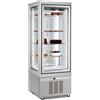 Ristoattrezzature Modello: 10957001802717,Vetrina pasticceria ventilata 4 lati in vetro 1 porta -2 +15°C 70x65x190h cm