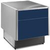 Ristoattrezzature Modello: 116090020363040,Banco cassa per banchi con vetri dritti blu 78x117,5x85h cm