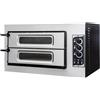Ristoattrezzature Modello: 100320070012473,Forno elettrico panetteria per pane meccanico monofase porta in vetro 2 teglie 60x40 cm 2 camere da 62x50x12h cm - 3 termostati