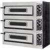 Risto Modello: 100330090022473,Forno elettrico panetteria per pane meccanico trifase porta in vetro 3 teglie 60x40 cm 3 camere 62x50x12h cm - 6 termostati