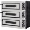 Risto Modello: 105890090022473,Forno elettrico panetteria per pane meccanico trifase porta in vetro e luce 3 teglie 60x40 cm 3 camere da 62x50x12h cm - 6 termostati