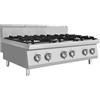 Ristoattrezzature Modello: 108310012083047,Cucina a gas 6 fuochi professionale da banco 31.5 kW 120x70x54,7h cm