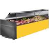 Ristoattrezzature Modello: 10601248054031,Banco refrigerato per pasticceria panineria ventilato giallo +3 +5°C 104x90x119,1h cm frontale basso