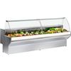 Risto Modello: 111370060012826,Banco refrigerato ventilato con vano riserva per macelleria e salumeria +4 +6°C bianco vetri curvi 150x91x129h cm
