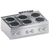 Ristoattrezzature Modello: 111850010412835,Cucina elettrica da banco 6 piastre di cottura 12 kW 60x90x28h cm
