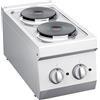 Ristoattrezzature Modello: 111850021242833,Cucina elettrica da banco 2 piastre di cottura 4 kW 60x30x28h cm