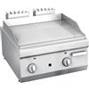 Ristoattrezzature Modello: 111890061582834,Fry top a gas da banco piastra 1/2 liscia 1/2 rigata 8 kW 60x60x28h cm