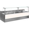Ristoattrezzature Modello: 10991006942748,Banco refrigerato ventilato con vano riserva per salumeria e macelleria bianco 0 +2°C 250x109x128h cm