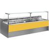 Ristoattrezzature Modello: 10991031942746,Banco refrigerato ventilato con vano riserva per salumeria e macelleria giallo 0 +2°C 150x109x128h cm
