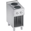 Ristoattrezzature Modello: 111970010642012,Cucina elettrica 2 piastre di cottura con vano aperto 5.2 kW 40x70x85h cm