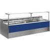 Ristoattrezzature Modello: 10991036942746,Banco refrigerato ventilato con vano riserva per salumeria e macelleria blu 0 +2°C 150x109x128h cm