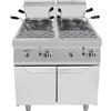 Risto Modello: 102202332628,Cuocipasta a gas in acciaio inox 2 vasche 24+24 lt 80x70x108,5h cm