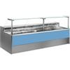 Ristoattrezzature Modello: 10991055942746,Banco refrigerato ventilato con vano riserva per salumeria e macelleria azzurro 0 +2°C 150x109x128h cm
