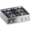 Ristoattrezzature Modello: 112030001652232,Cucina a gas 4 fuochi da banco con fiamma pilota 29.4 kW 80x70x25h cm