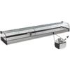 Ristoattrezzature Modello: 10000500061823,Vetrina a doppia zona di temperatura 2016x410x250h mm +1 +5 °C/ +20 +90 °C bianca con vetri curvi e motore remoto incluso