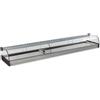 Ristoattrezzature Modello: 10000500111823,Vetrina a doppia zona di temperatura 2016x410x250h mm +1 +5 °C/ +20 +90 °C argento con vetri curvi e motore remoto incluso