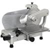 Ristoattrezzature Modello: 10994011014149,Affettatrice per salumi verticale professionale ergonomica con braccio e affilatoio fisso lama cromata Ø 300 mm 0.23 kW
