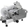 Ristoattrezzature Modello: 10995011014149,Affettatrice per carni verticale professionale ergonomica a vasca con affilatoio fisso lama cromata Ø 300 mm 0.23 kW