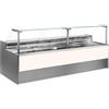 Ristoattrezzature Modello: 10996006952749,Banco refrigerato statico con vano riserva per salumeria e macelleria bianco +4 +6°C 300x109x128h cm