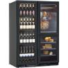 Ristoattrezzature Modello: 117252121313096,Frigo vetrina per alimenti e bibite refrigerata con anta in vetro 3 zone di temperatura 850 lt 0 +10°C / 0 +20°C / 0 +20°C 121x70x180,4h cm