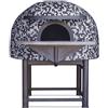 Ristoattrezzature Modello: 1173547025018,Forno a legna Salernitano con mosaico Ø 110 cm Antracite 5 pizze