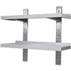 Ristoattrezzature Modello: 117413113,Doppia mensola a parete liscia in acciaio inox 120x40x7h cm - VS