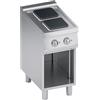 Ristoattrezzature Modello: 112210070642012,Cucina elettrica 2 piastre quadre con vano aperto trifase 5.2 kW 40x70x85h cm