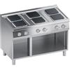 Ristoattrezzature Modello: 112210091752020,Cucina elettrica 6 piastre quadre con vano aperto trifase 15.6 kW 120x70x85h cm