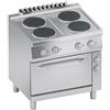 Ristoattrezzature Modello: 112220051762016,Cucina elettrica 4 piastre tonde con forno elettrico ventilato 14.05 kW 80x70x85h cm