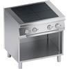 Ristoattrezzature Modello: 112240020622016,Cucina elettrica con 4 piastre in ghisa con vano aperto 10 kW 80x70x85h cm