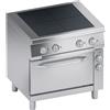 Ristoattrezzature Modello: 112250021782016,Cucina elettrica con 4 piastre in ghisa e forno ventilato 13.65 kW 80x70x85h cm