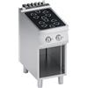 Ristoattrezzature Modello: 112300010622012,Cucina elettrica 2 piastre ad induzione con vano aperto 10 kW 40x70x85h cm
