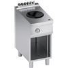 Ristoattrezzature Modello: 112330101502012,Cucina elettrica wok 1 piastra ad induzione con vano aperto 5 Kw 40x70x85h cm