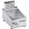 Ristoattrezzature Modello: 111890020212844,Fry top a gas da banco piastra ribassata rigata 7 Kw 40x70x25h cm