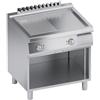 Ristoattrezzature Modello: 112480060622016,Fry top elettrico con vano aperto piastra ribassata 1/2 liscia 1/2 rigata 10 kW 80x70x85h cm