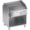 Ristoattrezzature Modello: 112690020232016,Fry top griglia a pietra lavica regolabile in altezza a gas con vano aperto 18 Kw 80x70x85h cm