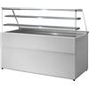 Ristoattrezzature Modello: 113540062861,Banco neutro per esposizione pane vetri dritti con 2 mensole intermedie bianco 222,7x94x138,4h cm