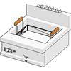 Ristoattrezzature Modello: 118660933174001,Friggitrice pasticceria a gas 20 lt vasca 50x38x24h cm 1 cesto