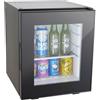 Ristoattrezzature Modello: 100720320723193,Minibar 40x42x50h cm frigo ultrasilenzioso con porta a vetro 0.65 kW 30 lt