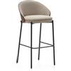 La Forma Sgabello Eamy in ciniglia impiallacciato frassino finitura wengé, 77 cm