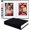 Pssoss Piccolo album fotografico con spazio per scrivere fino a 20 foto, ideale per matrimoni, album a tema e album fotografico per bambini, colore nero
