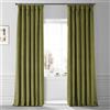 HPD Half Price Drapes Tenda oscurante per finestra, isolamento termico, 137 x 249 cm, in velluto felpato, per camera da letto e soggiorno (1 pannello), VPYC-SBO161224-96, verde jalapeno