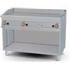 LOTUS Fry top a gas - Piastra liscia al cromo - cm 120 x 70,5 x 90 h