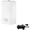 Riello Caldaia a Condensazione Residence IN 30 Kis LowNox 30 kW Metano Completa Di Kit Fumi con Defangatore Omaggio KIT COASSIALE,