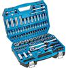 Högert Technik - Cassetta Attrezzi, Set Attrezzi, Valigetta Attrezzi, Kit Utensili, Kit Attrezzi, Chiavi a Bussola, Punte e Accessori 1/4" e 1/2", Acciaio Cr-V - HT1R440, 144 Pezzi
