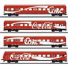 MARKLIN 43890 -SET 4 CARROZZE PER LINEA SUBURBANA Coca-Cola®