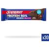 Enervit Sport Protein Bar 50%, gusto Dark Choco - Confezione con 30 barrette proteiche da 40g