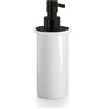 Lineabeta Dispenser sapone in porcellana bianco ed erogatore nero 200 ml